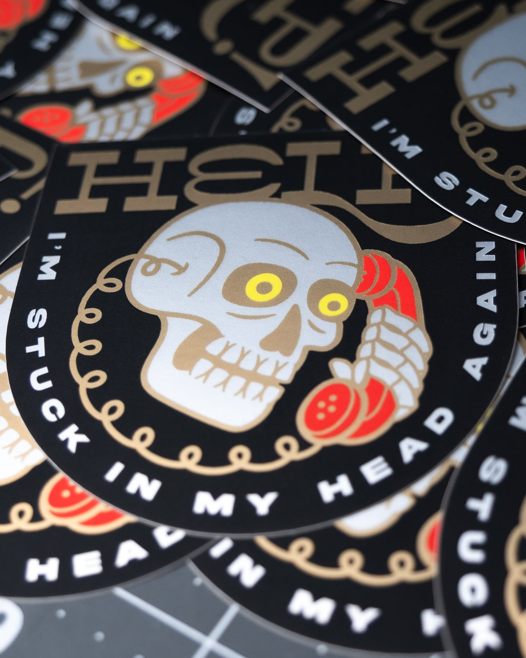 Help! Skull - Sticker
